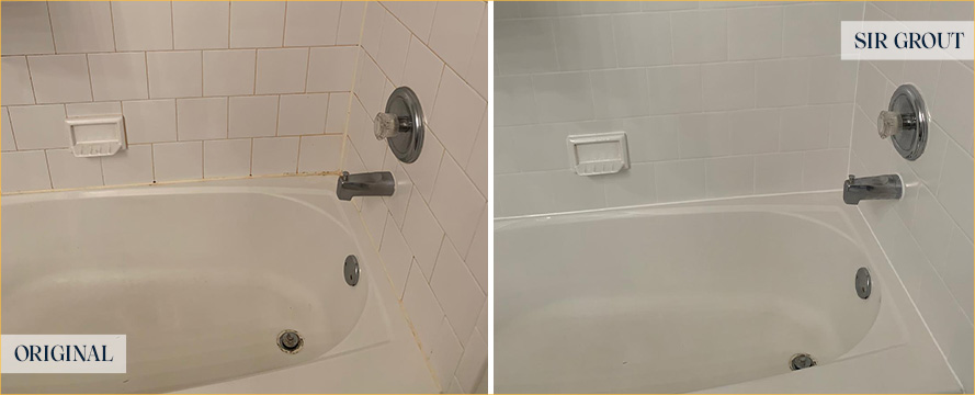 Shower Before and After a Flawless Grout Cleaning in West Chester, PA